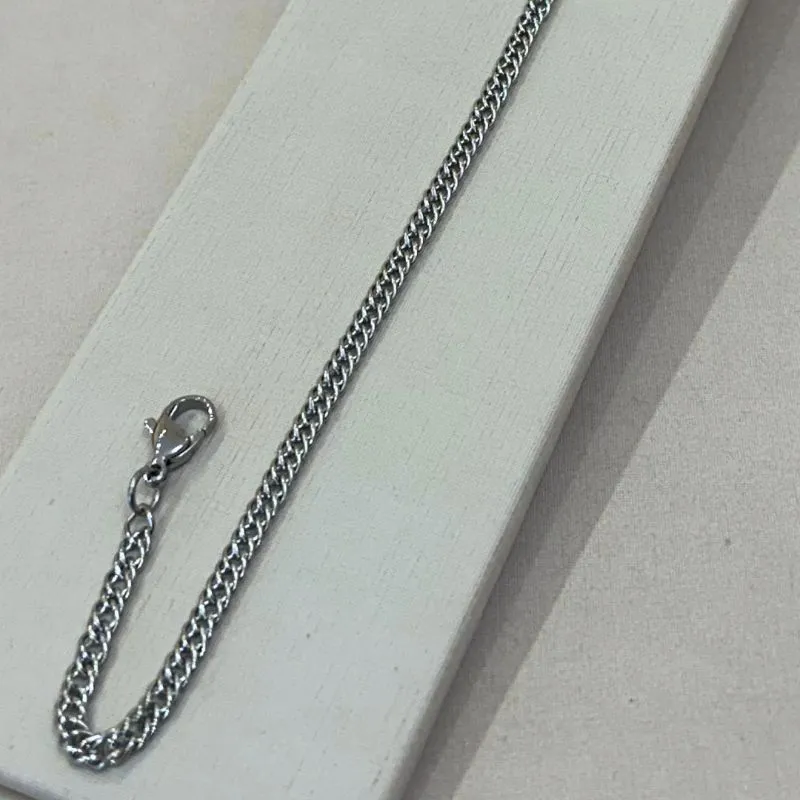 TORNOZELEIRA AÇO GRUMET 3.2MM 24CM + 5CM DE EXTENSOR