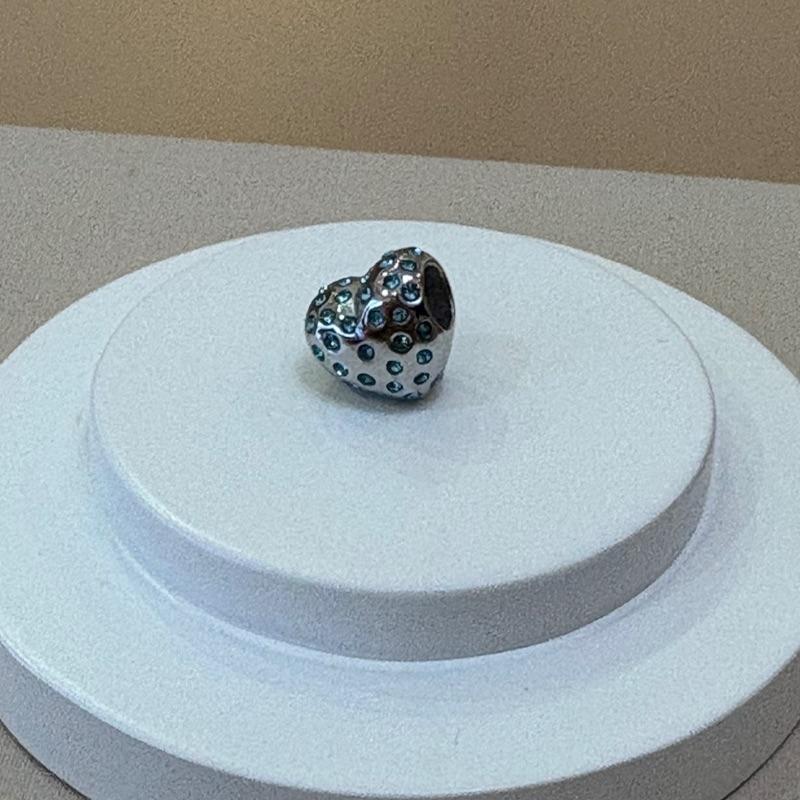 BERLOQUE AÇO CORAÇÃO ZIRCONIA AZUL