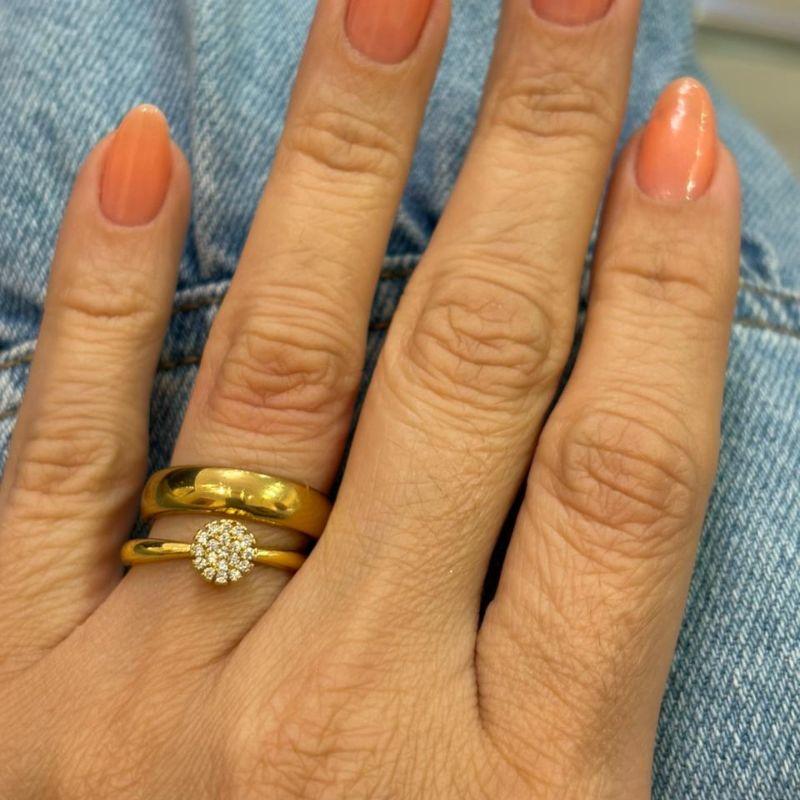 ANEL SOLITÁRIO CHUVEIRINHO TAMANHO 20