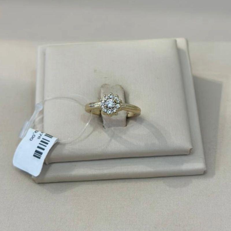 ANEL SOLITÁRIO FLOR CRISTAL