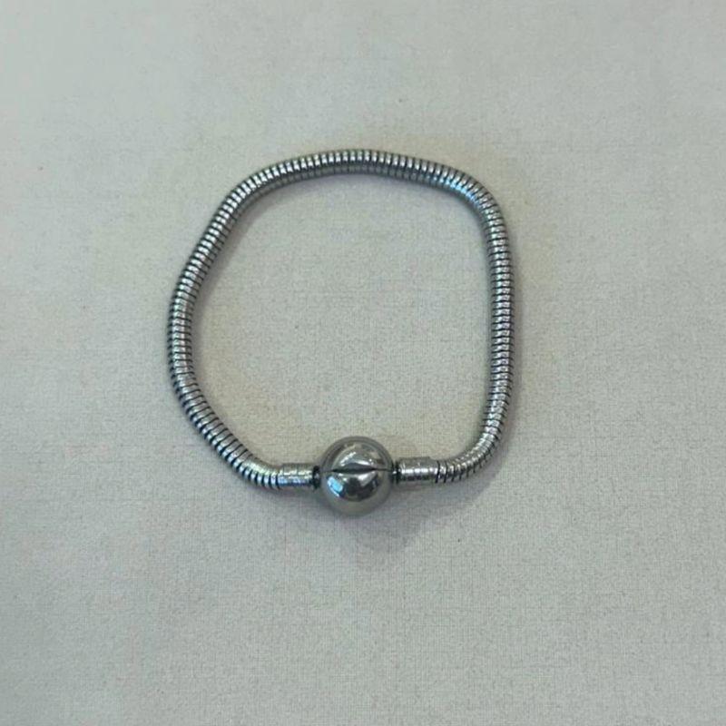 PULSEIRA AÇO PANDORA 19CM FECHO BOLINHA