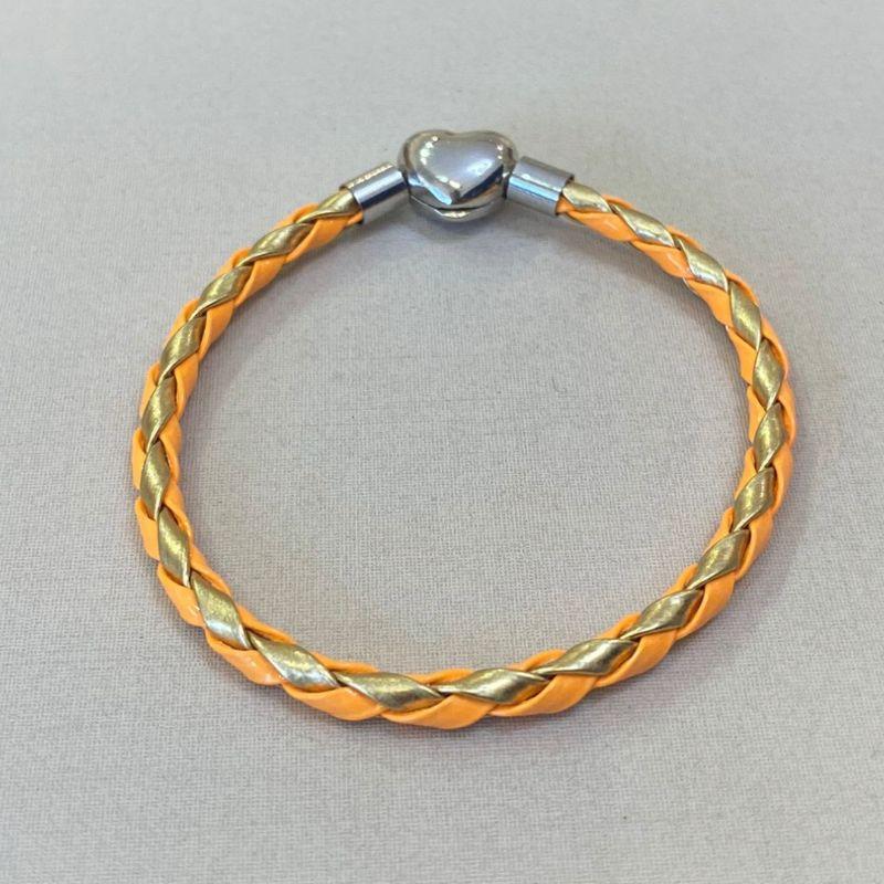 PULSEIRA CORINO LARANJA/DOURADO 17CM
