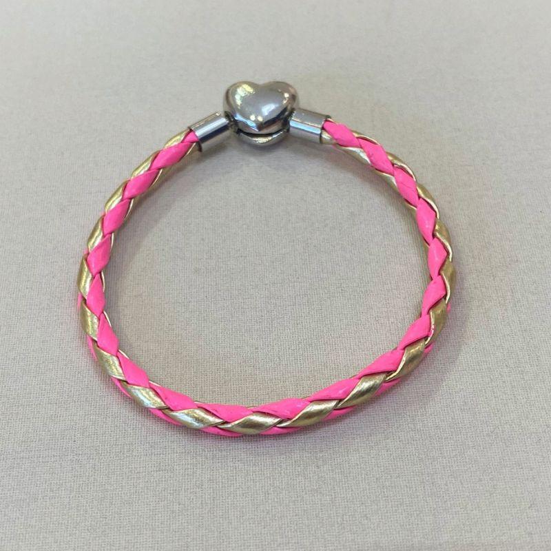 PULSEIRA CORINO PINK/DOURADO 16CM