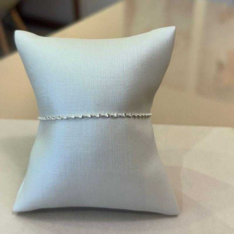 PULSEIRA PRATA MALHA TORCIDA