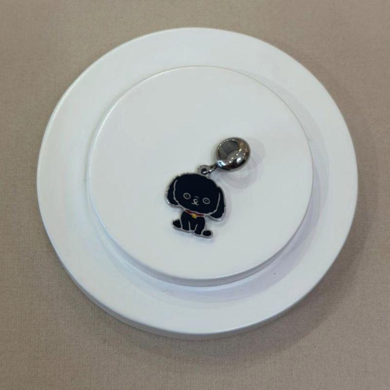 BERLOQUE AÇO CACHORRO PRETO RESINADO