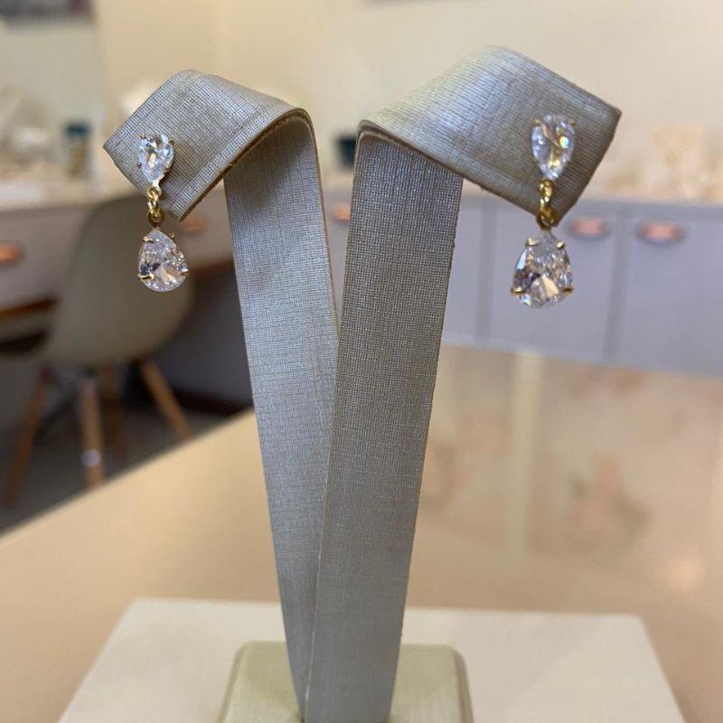 BRINCO DUAS GOTAS CRISTAL