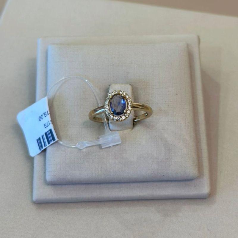 ANEL SOLITÁRIO OVAL LILÁS TAMANHO 19