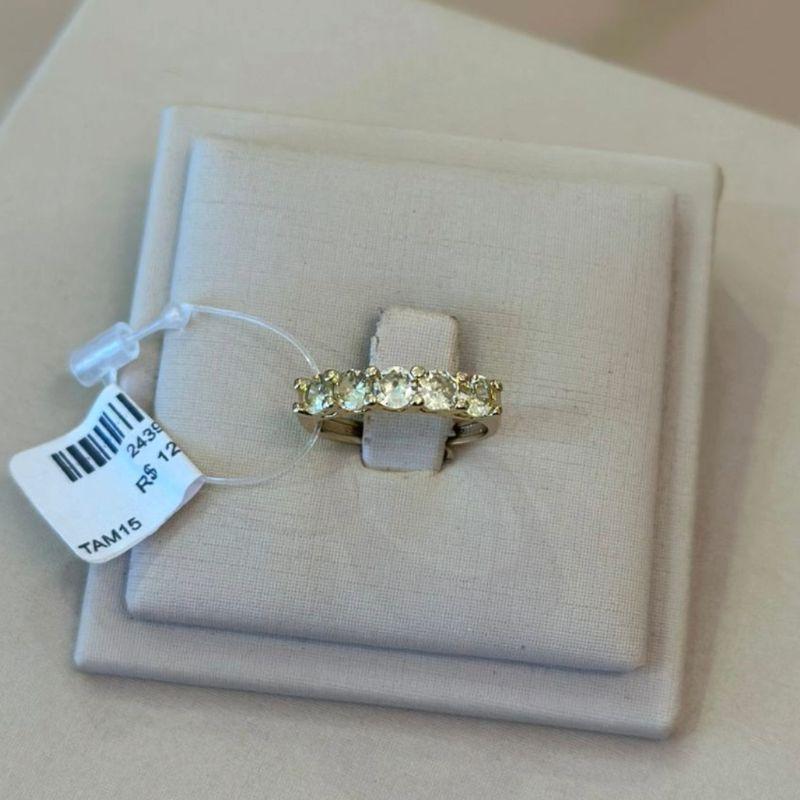 APARADOR 5 ZIRCÔNIAS AMARELAS TAMANHO 15