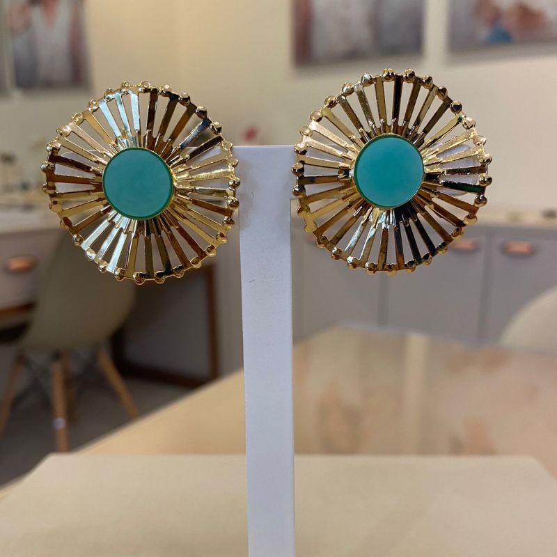 BRINCO FLOR TIFFANY/VERDE