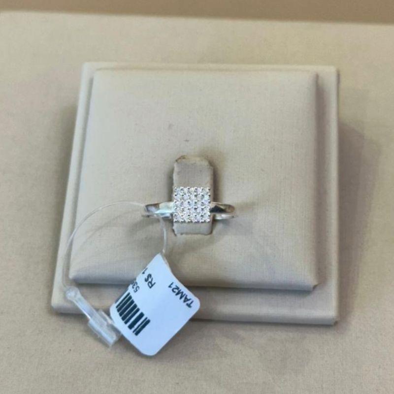 ANEL PRATA CHUVEIRO QUADRADO TAMANHO 21