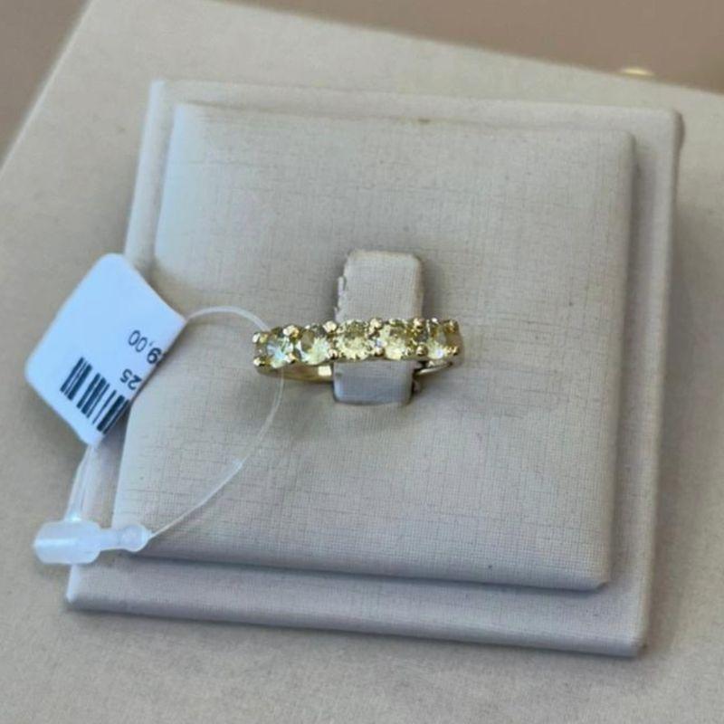 APARADOR 5 ZIRCÔNIAS AMARELAS TAMANHO 20