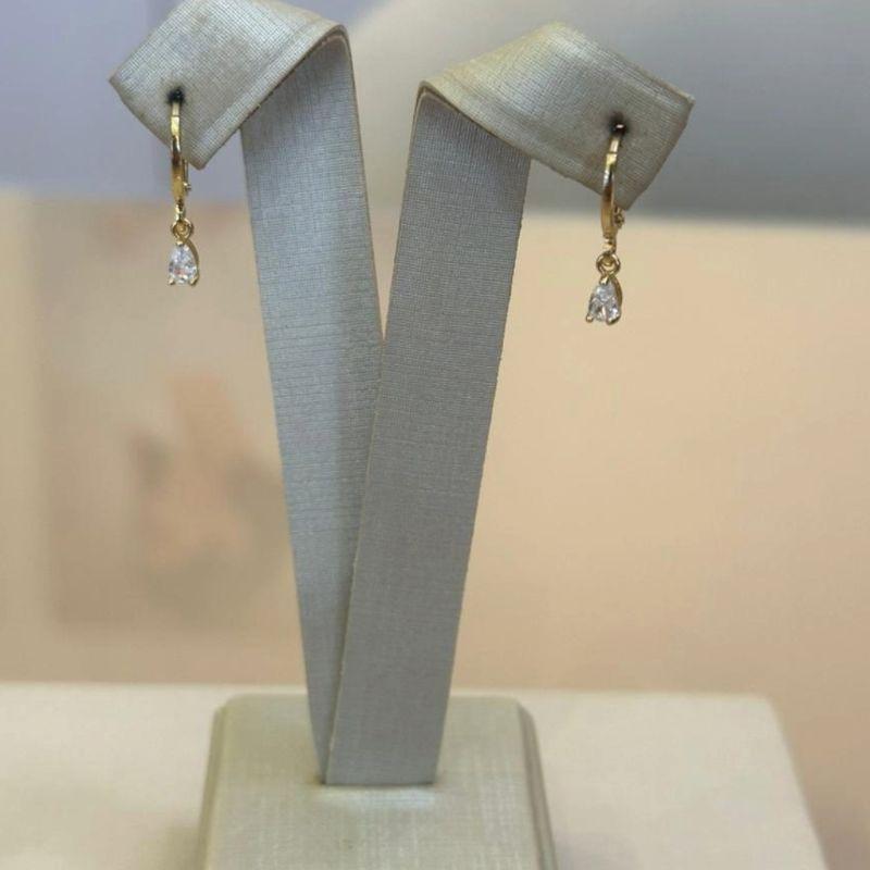 ARGOLA GOTA ZIRCÔNIA CRISTAL MINI