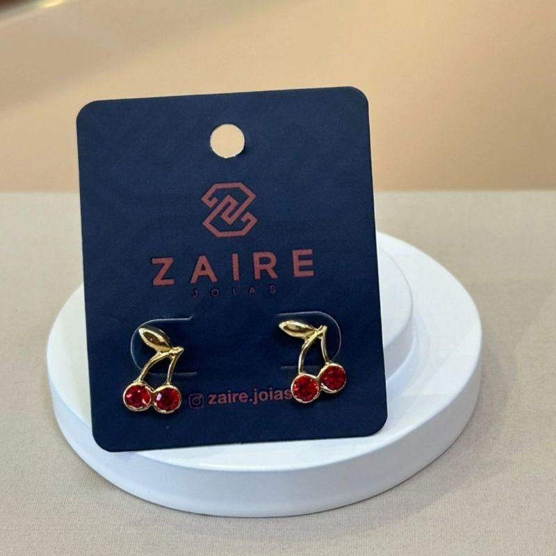 BRINCO CEREJA ZIRCÔNIA VERMELHA