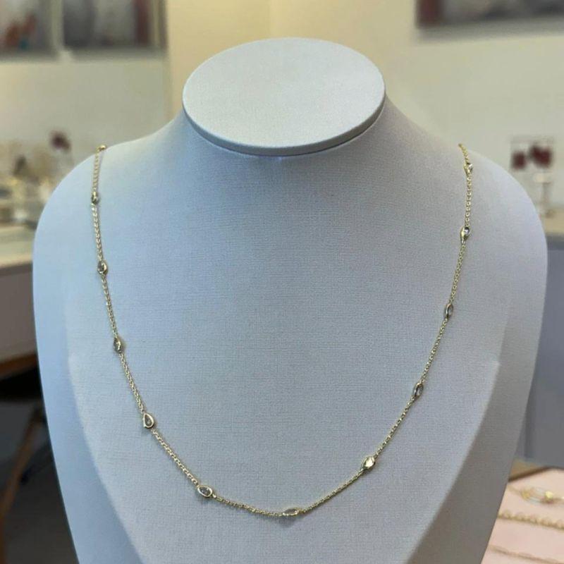 COLAR ZIRCÔNIAS LONGUINHO 80CM