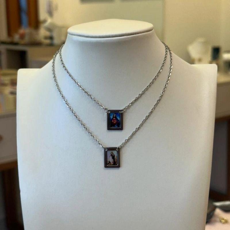 ESCAPULÁRIO AÇO NOSSA SENHORA IMACULADA CONCEIÇÃO