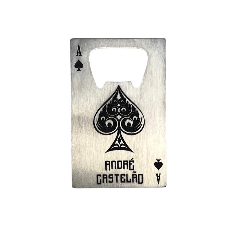 ABRIDOR PERSONALIZADO BARALHO EM AÇO