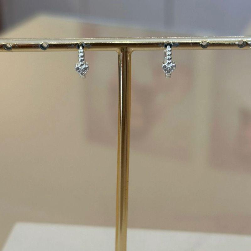 ARGOLA PRATA CRAVEJADA C/CORAÇÃO M