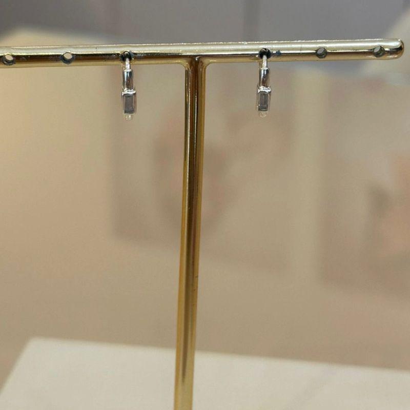 ARGOLA PRATA LISA ZIRCÔNIA CRISTAL