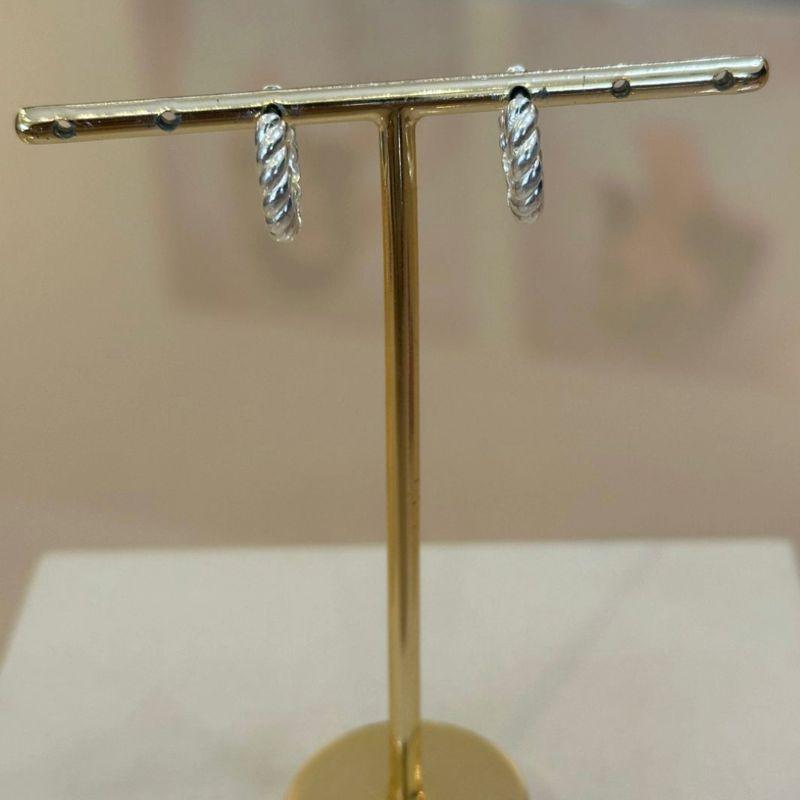 ARGOLA PRATA TORCIDA G