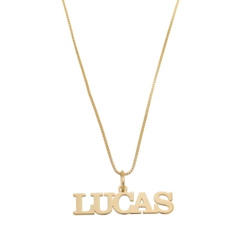 CORRENTE VENEZIANA 60CM COM PINGENTE PERSONALIZADO NOME