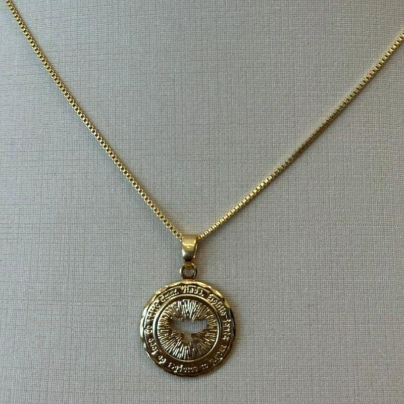 PINGENTE MEDALHA ESPÍRITO SANTO VAZADO
