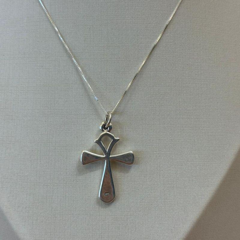 PINGENTE PRATA CRUZ LISA