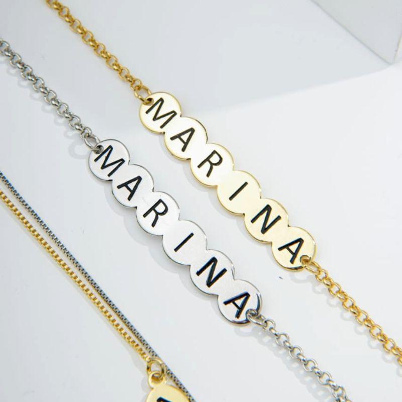 PULSEIRA BOLINHAS NOME RÓDIO BRANCO