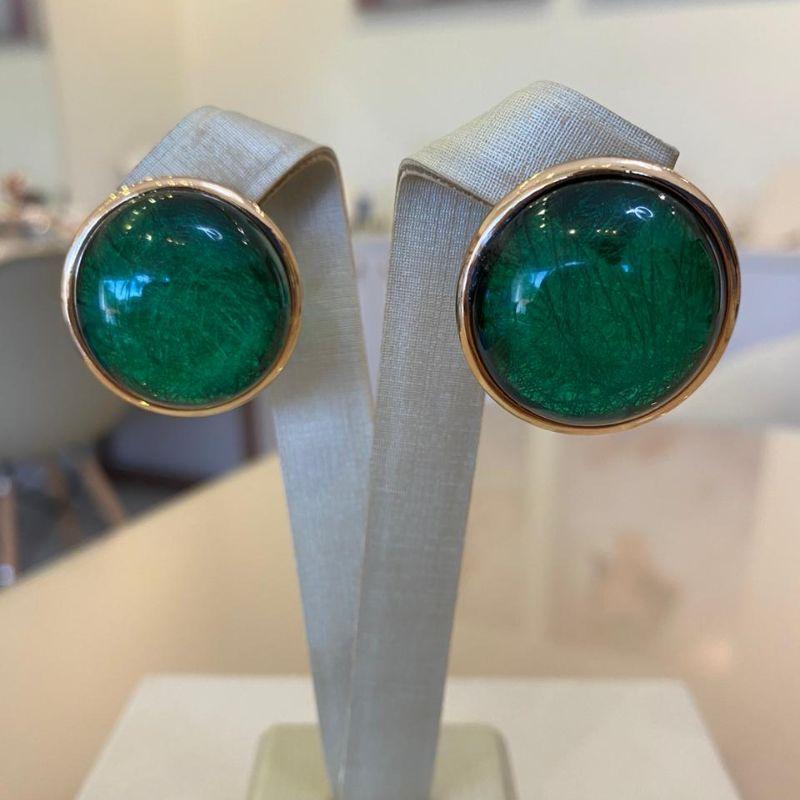 BRINCO CÍRCULO VERDE ESMERALDA