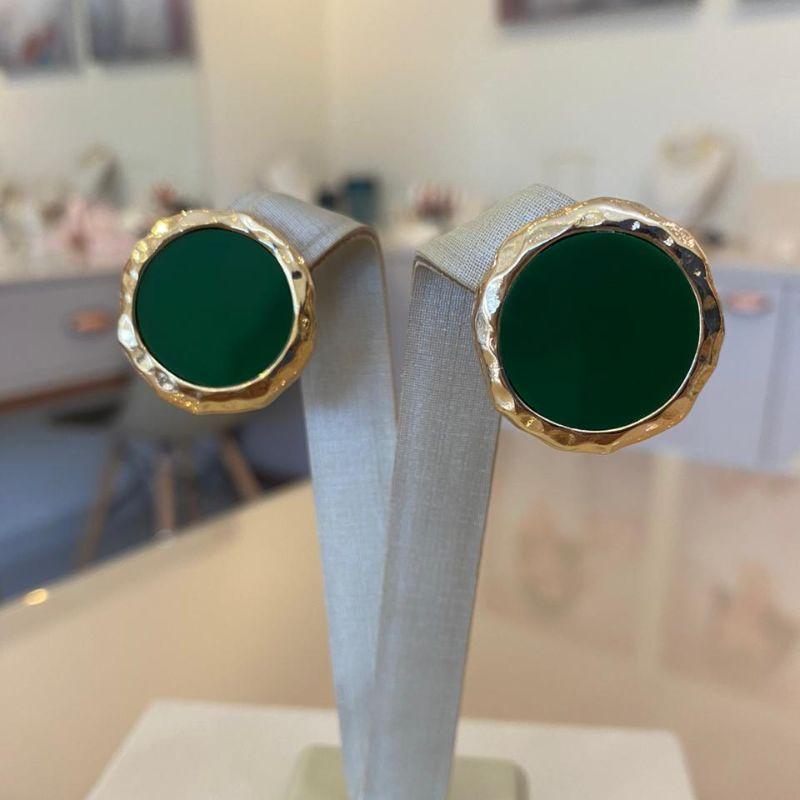 BRINCO CÍRCULO VERDE ESMERALDA