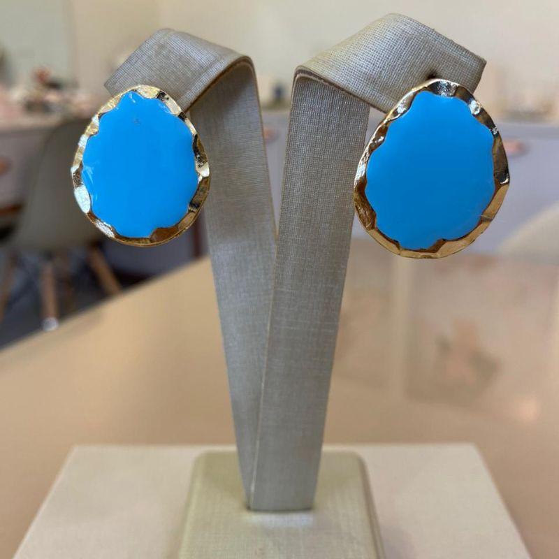 BRINCO GOTA RESINADO AZUL CLARO