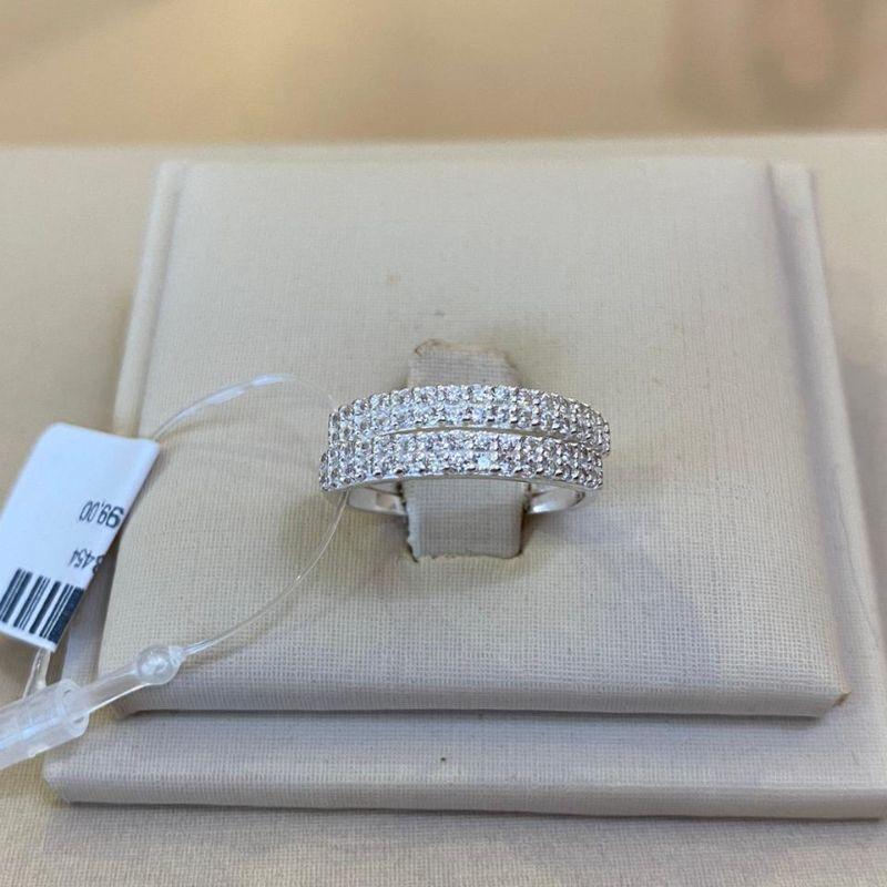 DUPLA APARADORES PRATA CRAVEJADO 2 FILEIRAS TAMANHO 14