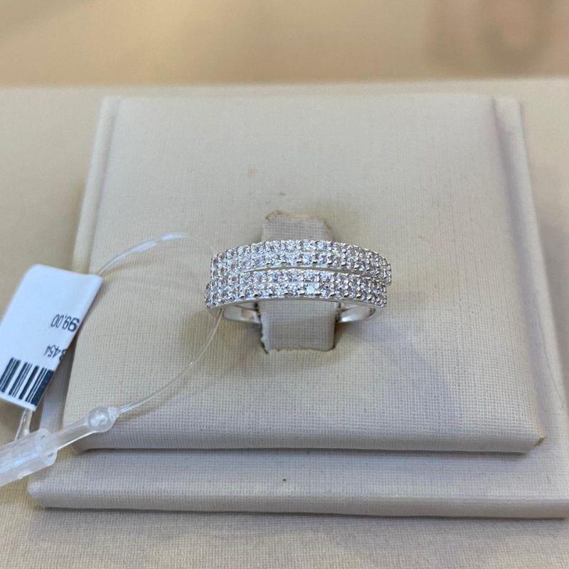 DUPLA APARADORES PRATA CRAVEJADO 2 FILEIRAS TAMANHO 15