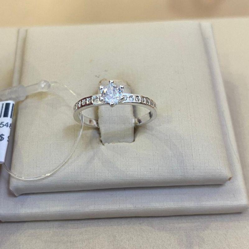 SOLITÁRIO PRATA 6 PONTOS CRAVEJADO TAMANHO 16