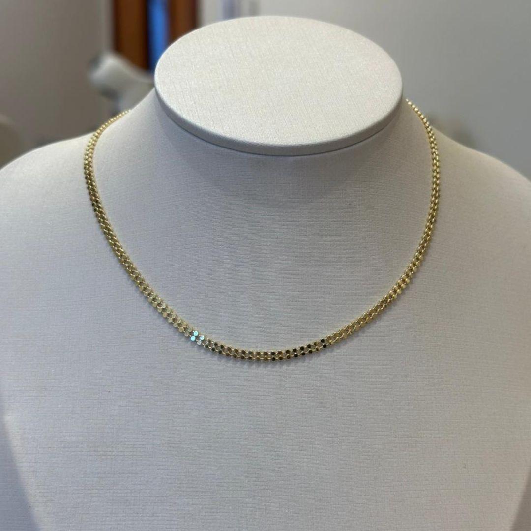 CHOKER MALHA DUPLA BOLINHAS DIAMANTADAS